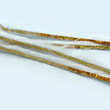 Hareline Bling Rabbit Strips - White / Holo Gold