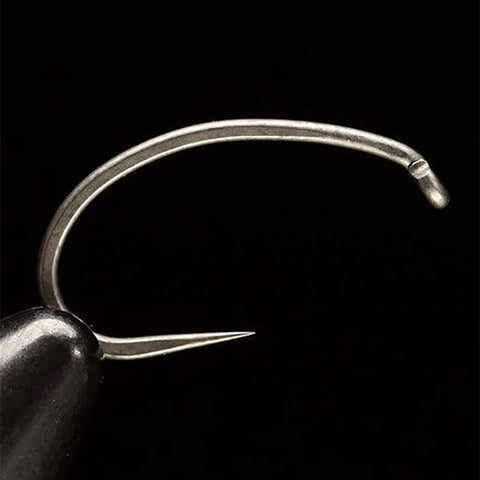 Daiichi 1928 Heavy Barbless Scud Hook - Matte Grey