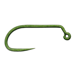 Daiichi 4694 Barbless 60 Degree Jig Hook - Matte Green