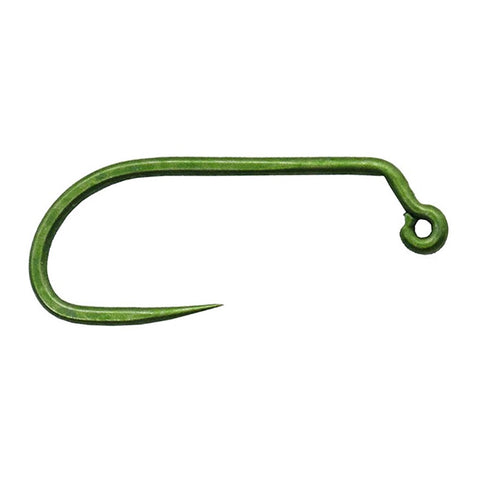 Daiichi 4694 Barbless 60 Degree Jig Hook - Matte Green