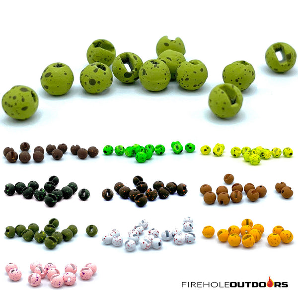 Firehole Stones (Slotted Speckled Tungsten Beads) – Fly Artist