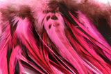Hareline Badger Saddle Hackle - Hot Pink