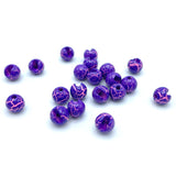 Hareline Crackle Slotted Tungsten Beads - Purple / Fl. Pink
