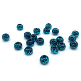 Hareline Crackle Tungsten Beads - Blue / Black