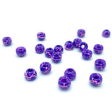 Hareline Crackle Tungsten Beads - Purple / Fl. Pink