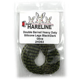 Hareline Double Barred Heavy Duty Silicone Legs - Black / Dark Olive