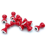 Hareline Double Pupil Brass Eyes - Red with White and Black Pupil