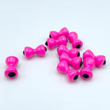 Hareline Tungsten Eyes with Pupil - Fluorescent Pink