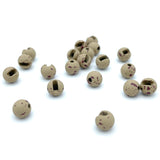 Mottled Tactical Slotted Tungsten Beads - Hare's Ear Brown