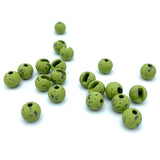 Mottled Tactical Slotted Tungsten Beads - Light Olive