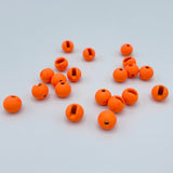 Mottled Tactical Slotted Tungsten Beads - Orange