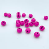Mottled Tactical Slotted Tungsten Beads - Pink