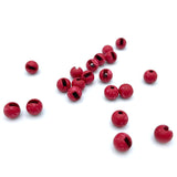 Mottled Tactical Slotted Tungsten Beads - Red