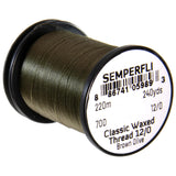 Semperfli Classic Waxed Thread 12/0 - Brown Olive