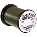 Semperfli Classic Waxed Thread 12/0 - Olive Dun