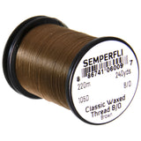 Semperfli Classic Waxed Thread 8/0 - Brown