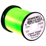 Semperfli Classic Waxed Thread 8/0 - Fluorescent Green
