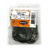 Semperfli Grizzly Flutter SiliLegs - Black & Fl. Hot Chartreuse