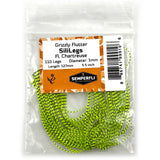 Semperfli Grizzly Flutter SiliLegs - Fluorescent Chartreuse