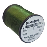 Semperfli Nano Silk Streamer 3/0 Thread - Dark Green
