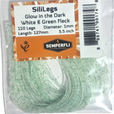 Semperfli SiliLegs - Glow-In-The-Dark White & Green Fleck