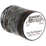 Semperfli Dry Fly Poly Yarn - Caddis Grey / Brown
