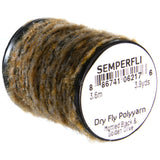 Semperfli Dry Fly Poly Yarn - Mottled Black & Golden Olive