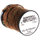 Semperfli Dry Fly Poly Yarn - Mottled Orange Brown