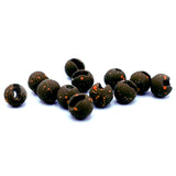 Firehole Stones (Slotted Speckled Tungsten Beads) - Midnight Red