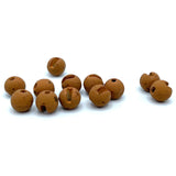 Firehole Stones (Slotted Speckled Tungsten Beads) - Mocha