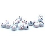 Firehole Stones (Slotted Speckled Tungsten Beads) - Peppermint