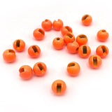 Hareline Slotted Tungsten Beads - Fluorescent Orange