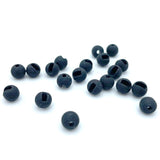 Hareline Slotted Tungsten Beads - Matte Black