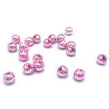 Hareline Slotted Tungsten Beads - Metallic Light Pink
