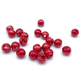 Hareline Slotted Tungsten Beads - Metallic Red