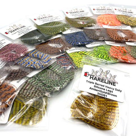 Hareline Triple Barred Heavy Duty Silicone Legs