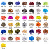 Hareline Rabbit Strips - Color Chart