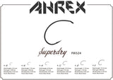 Ahrex FW524 Super Dry Hook Chart