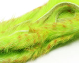 Barred Polychrome Rabbit Strips - Chartreuse / Golden Yellow / Red