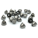 Hareline Brass Cone Heads - Black Nickel