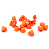 Hareline Brass Cone Heads - Fluorescent Orange