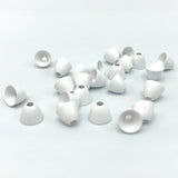 Hareline Brass Cone Heads - Fluorescent White Pearl