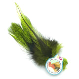UV2 Coq De Leon Perdigon Fire Tail Feathers - Fluorescent Chartreuse