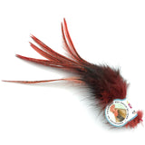UV2 Coq De Leon Perdigon Fire Tail Feathers - Fluorescent Flame Red