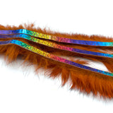 Magnum Bling Rabbit Strips - Crawfish Orange / Holo Rainbow