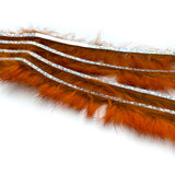 Hareline Bling Rabbit Strips - Crawfish Orange / Holo Silver