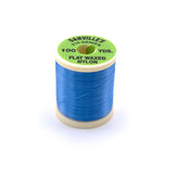 Danville Flat Waxed Nylon Thread - Fluorescent Blue