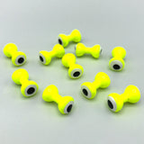 Double Pupil Lead Eyes - Chartreuse with White & Black Pupil