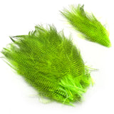 Fine Black Barred Marabou - Fluorescent Chartreuse