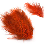 Fine Black Barred Marabou - Hot Orange